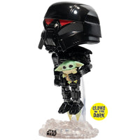Funko - Star Wars - Mandalorian Dark Trooper Grogu GITD EE Exclusive!