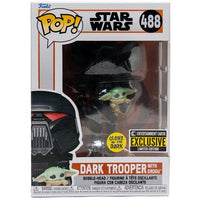 Funko - Star Wars - Mandalorian Dark Trooper Grogu GITD EE Exclusive!