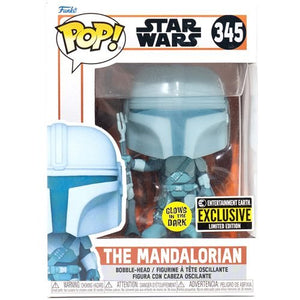 Funko - Star Wars: The Mandalorian Hologram Glow-in-the-Dark Pop! - EE Exclusive